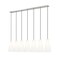 Z-Lite Farrell 7 Light Linear Chandelier, 7.25in. W x 13.75in. H, Brushed Nickel 3043P7-7L-BN - alternate 1